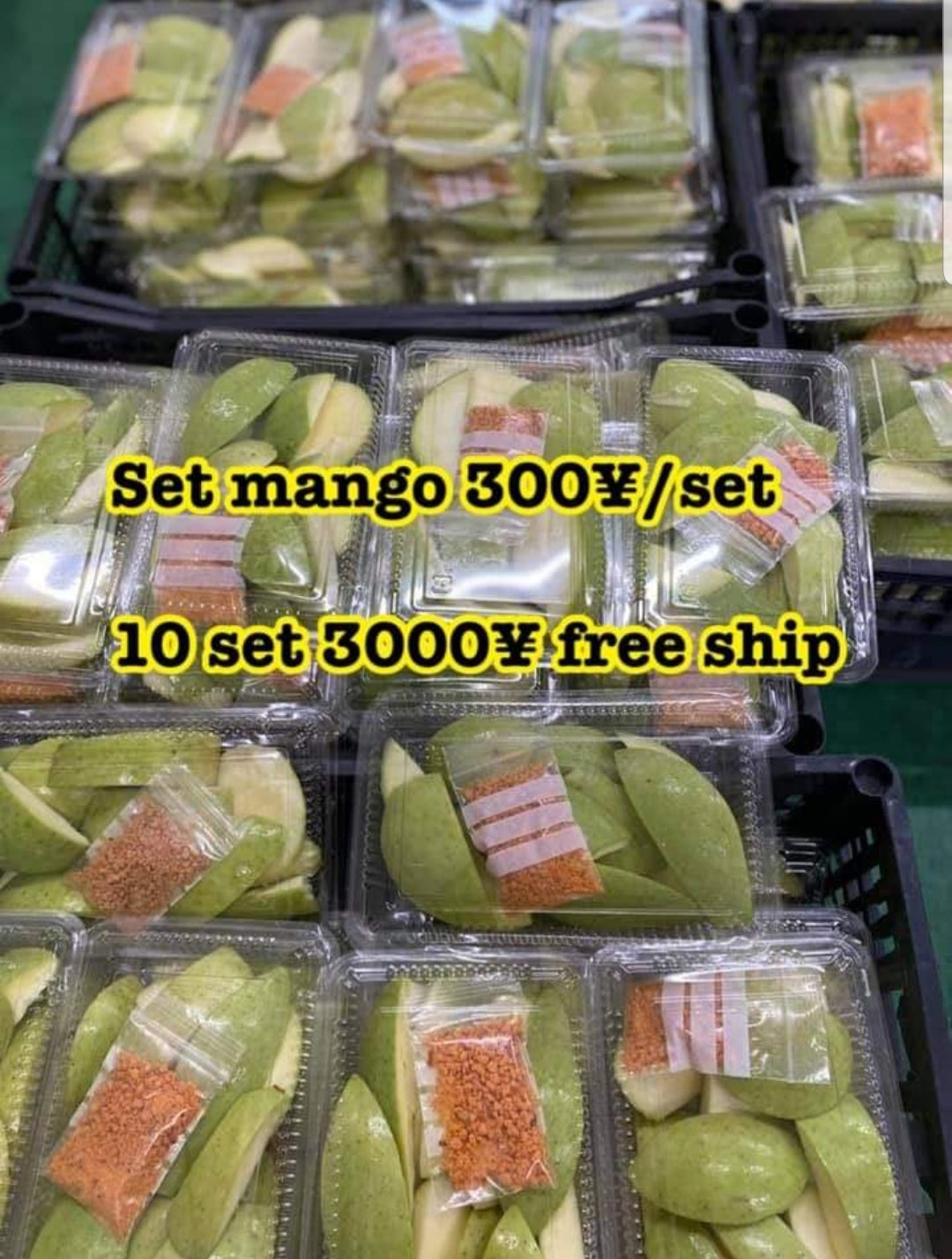 A Set Of Green Mangos